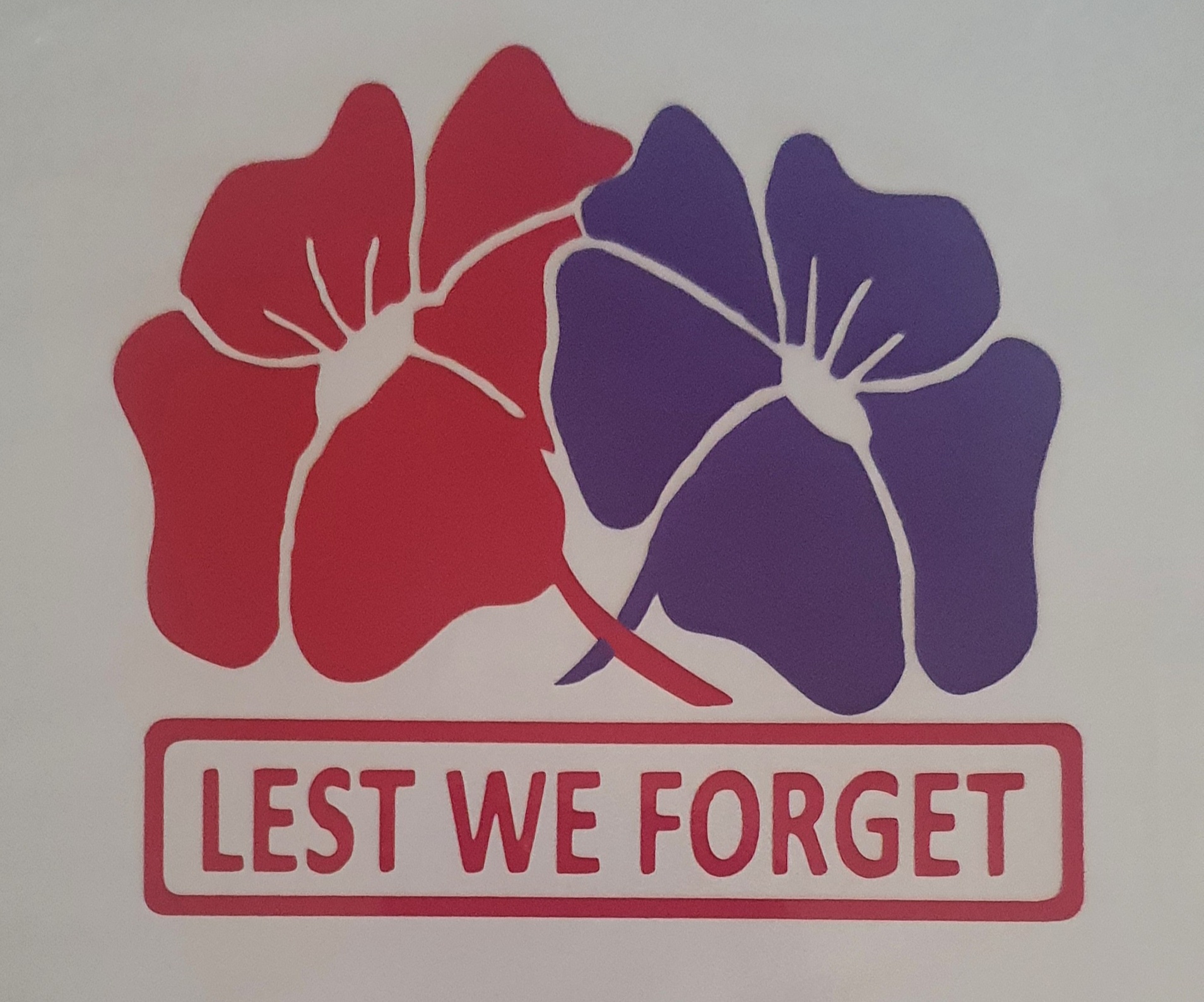 Lest We Forget Red/Purple Poppy – ADF Memorabilia
