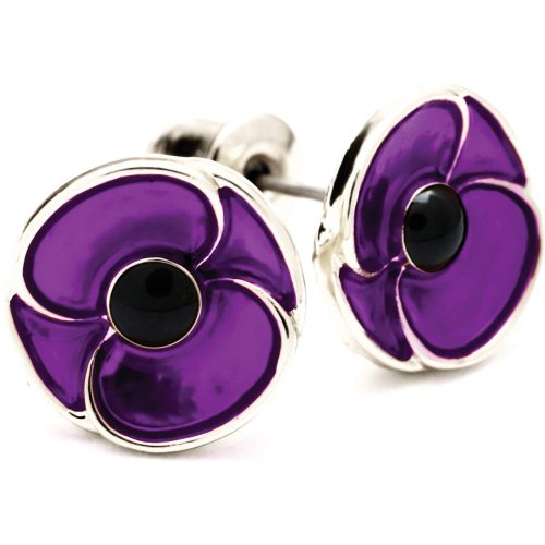 Purple Poppy Earrings